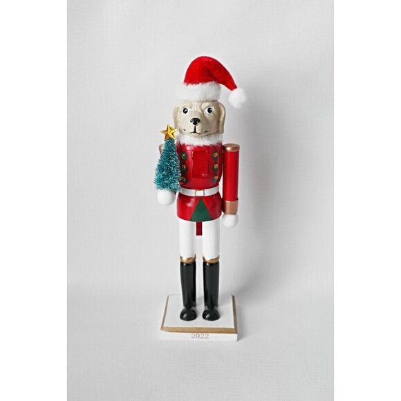 2022 Dog Nutcracker Christmas Holiday 13.5" Wood - Picture 2 of 6